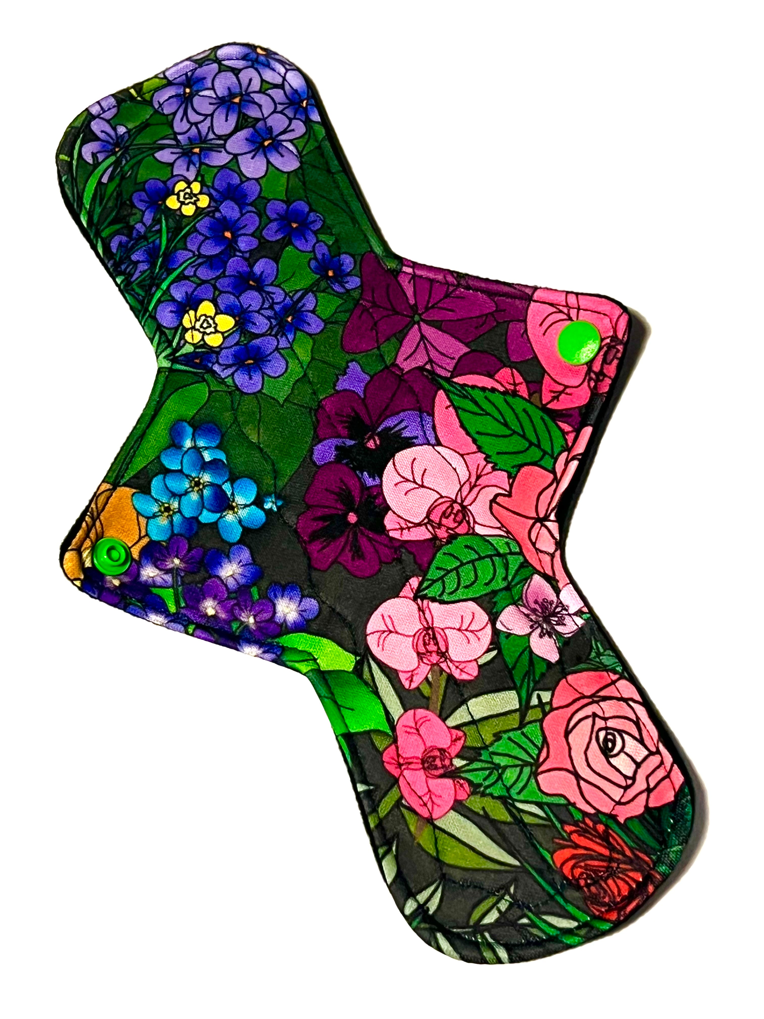 BRAND NEW ONE OF A KIND Secret Garden Performance Piqué Reusable Cloth Pads - One of a Kind Artistry Placement (Copy) (Copy)