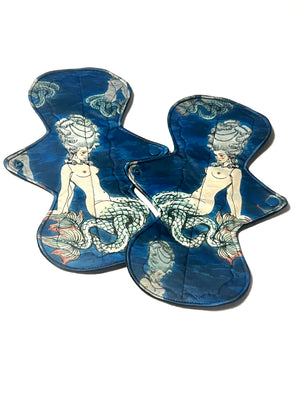 Artistry Print Placement "Siren" Performance Piqué Reusable Cloth Pads