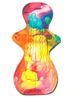JUST DROPPED! One of a Kind Artistry Placement Rainbow Vapor Performance Piqué Reusable Cloth Pads