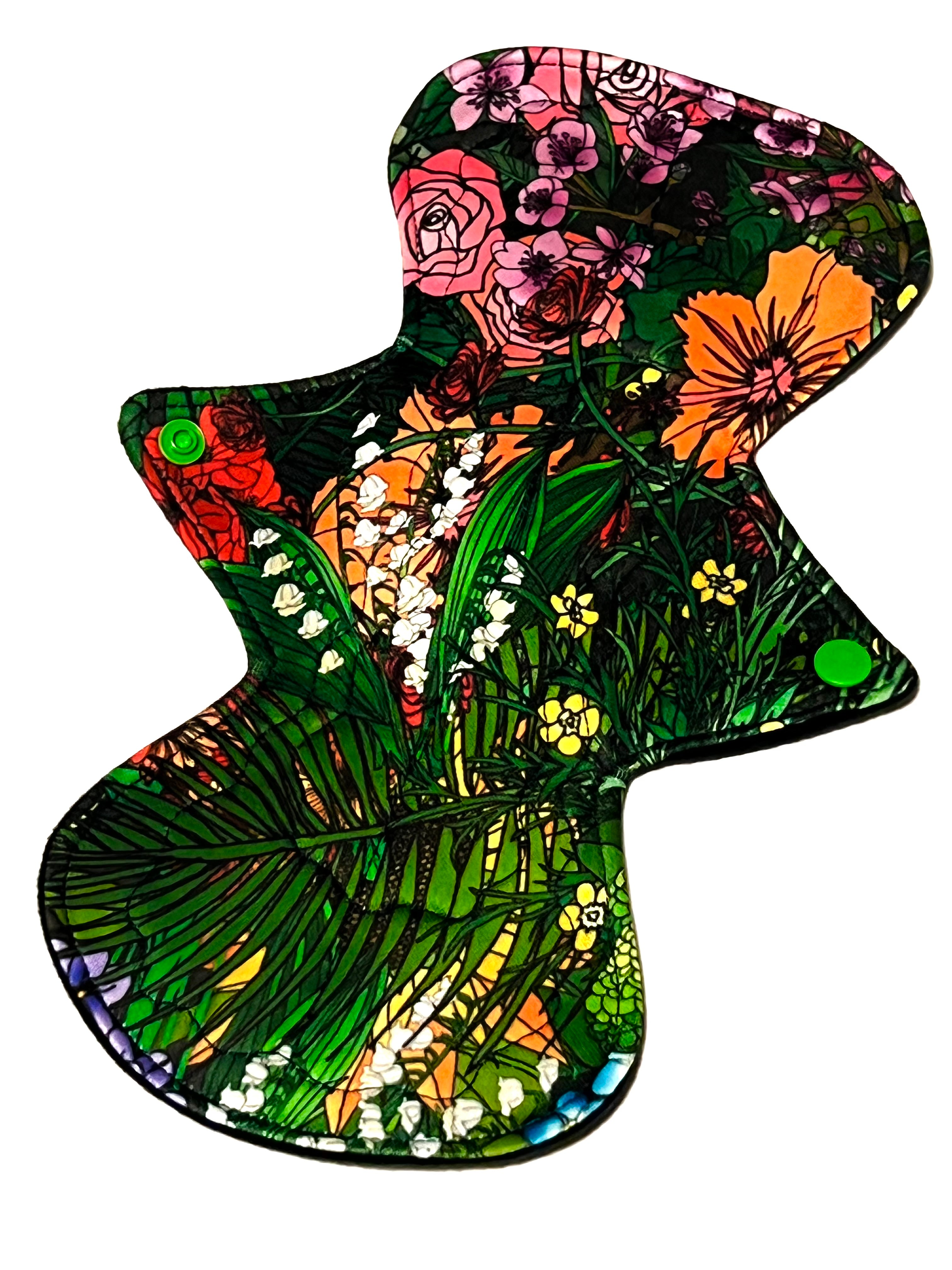 BRAND NEW ONE OF A KIND Secret Garden Performance Piqué Reusable Cloth Pads - One of a Kind Artistry Placement (Copy) (Copy)