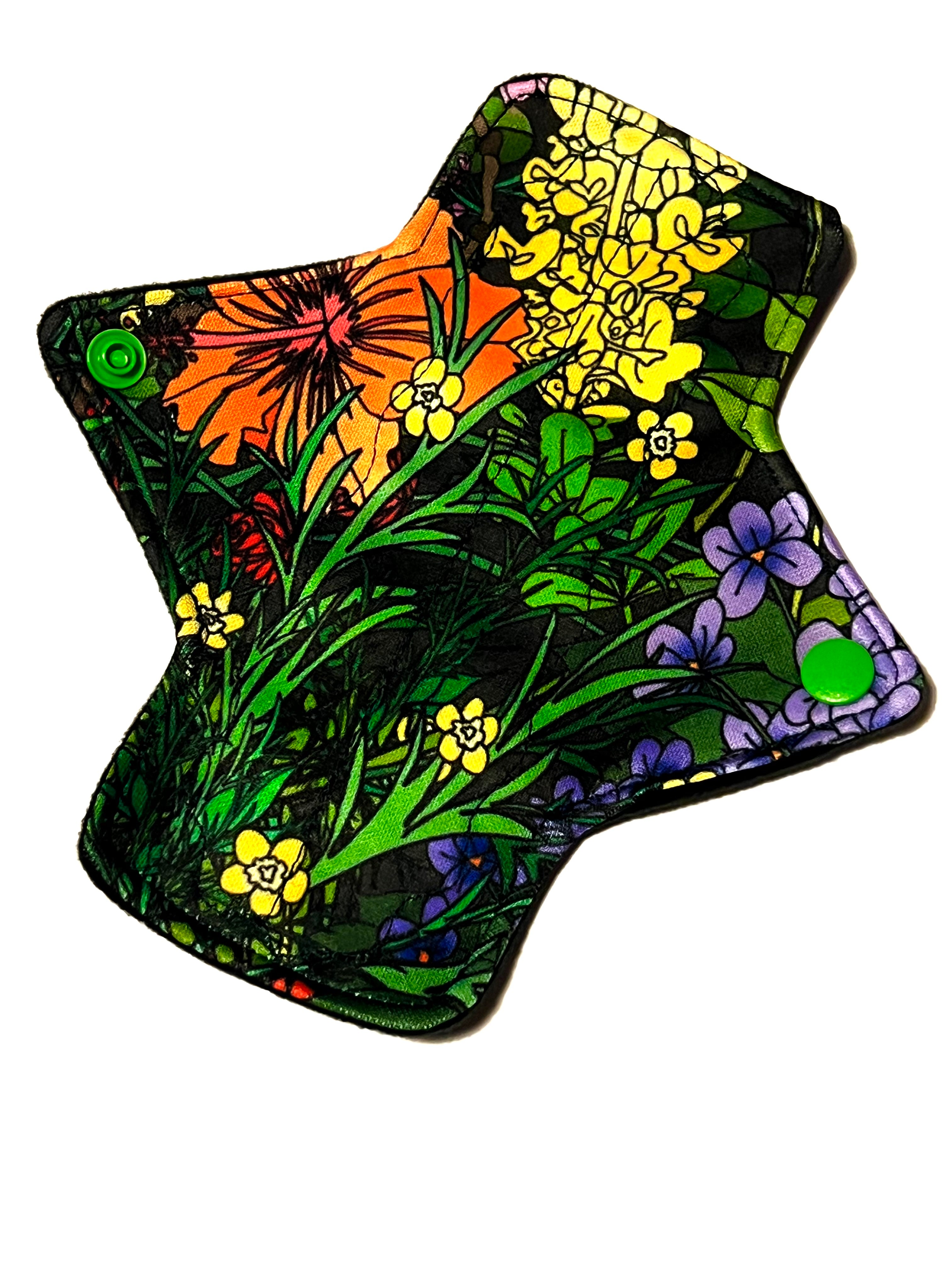 BRAND NEW ONE OF A KIND Secret Garden Performance Piqué Reusable Cloth Pads - One of a Kind Artistry Placement (Copy) (Copy)