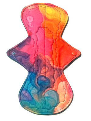 JUST DROPPED! One of a Kind Artistry Placement Rainbow Vapor Performance Piqué Reusable Cloth Pads