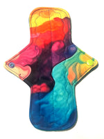 JUST DROPPED! One of a Kind Artistry Placement Rainbow Vapor Performance Piqué Reusable Cloth Pads