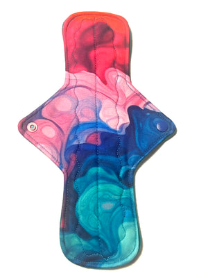 JUST DROPPED! One of a Kind Artistry Placement Rainbow Vapor Performance Piqué Reusable Cloth Pads