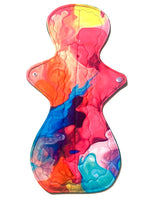 JUST DROPPED! One of a Kind Artistry Placement Rainbow Vapor Performance Piqué Reusable Cloth Pads