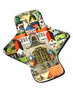 One of a Kind Artistry Placement "Quaint Town" Performance Piqué Reusable Cloth Pads