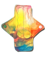 JUST DROPPED! One of a Kind Artistry Placement Rainbow Vapor Performance Piqué Reusable Cloth Pads