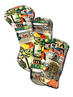 One of a Kind Artistry Placement "Quaint Town" Performance Piqué Reusable Cloth Pads