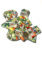 One of a Kind Artistry Placement "Quaint Town" Performance Piqué Reusable Cloth Pads