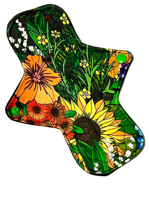BRAND NEW ONE OF A KIND Secret Garden Performance Piqué Reusable Cloth Pads - One of a Kind Artistry Placement (Copy) (Copy)