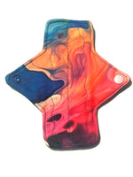 JUST DROPPED! One of a Kind Artistry Placement Rainbow Vapor Performance Piqué Reusable Cloth Pads