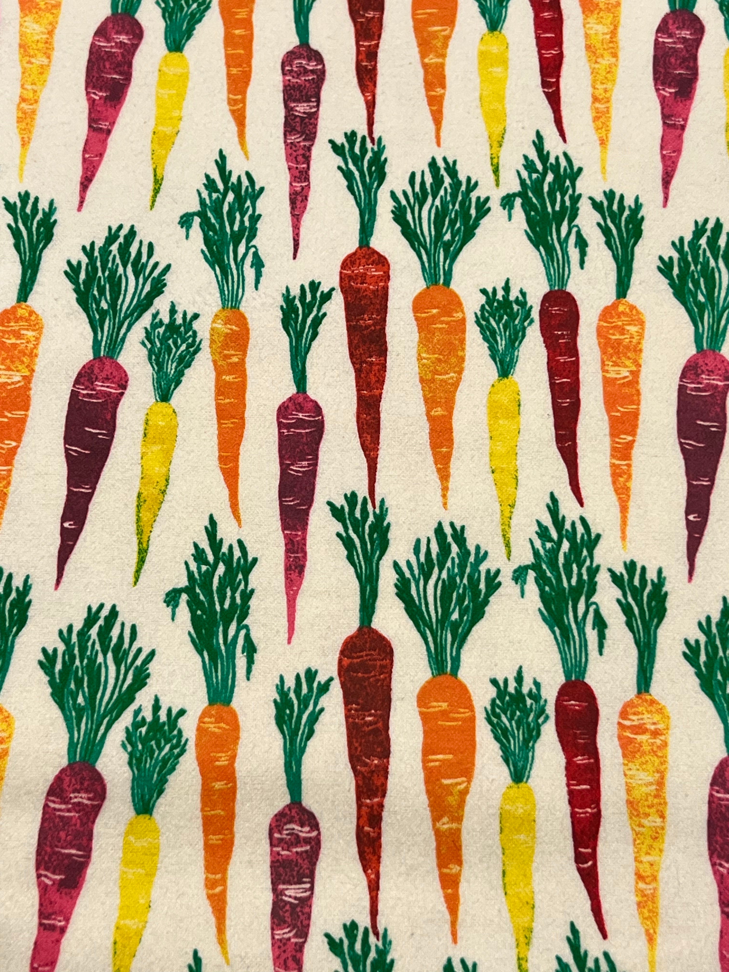 Tri-Color Carrots - Custom Order Cotton Flannel