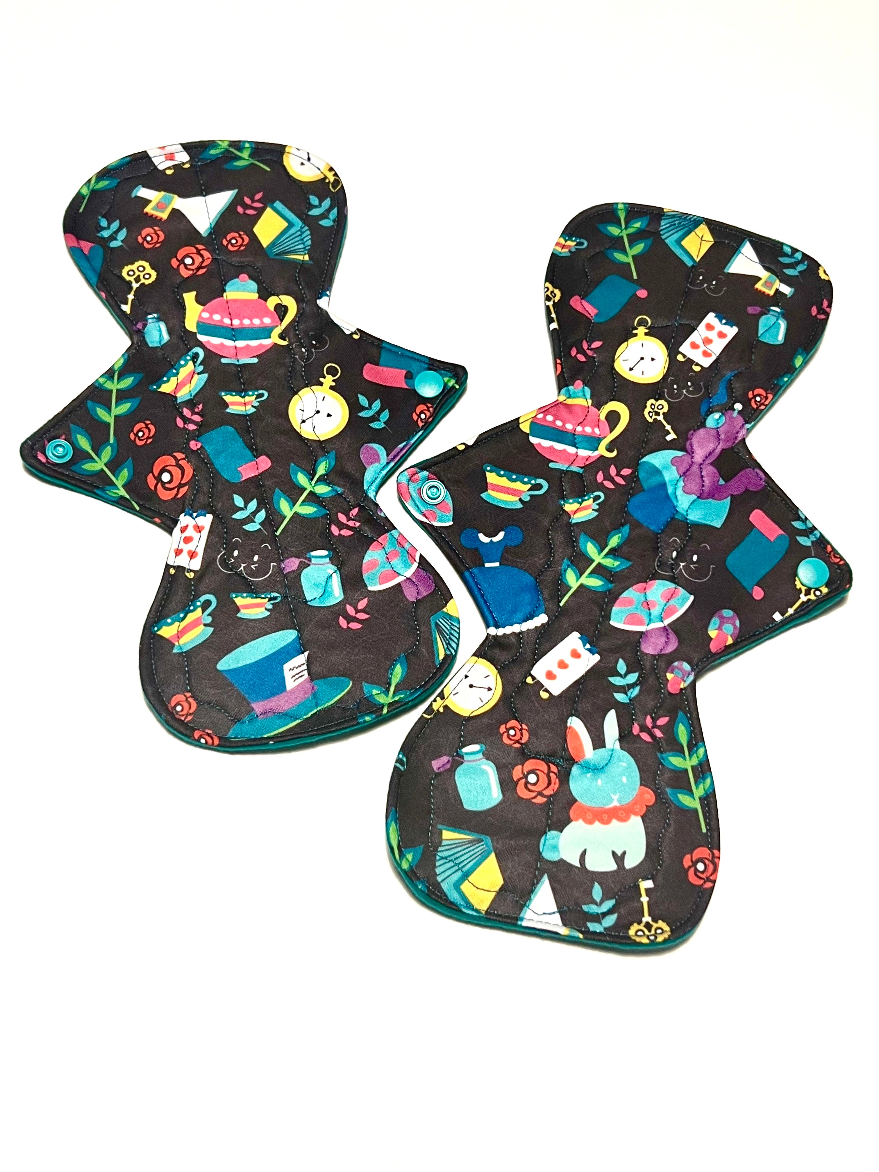 LIMITED EDITION We're All Mad Here! Performance Piqué Reusable Cloth Pads