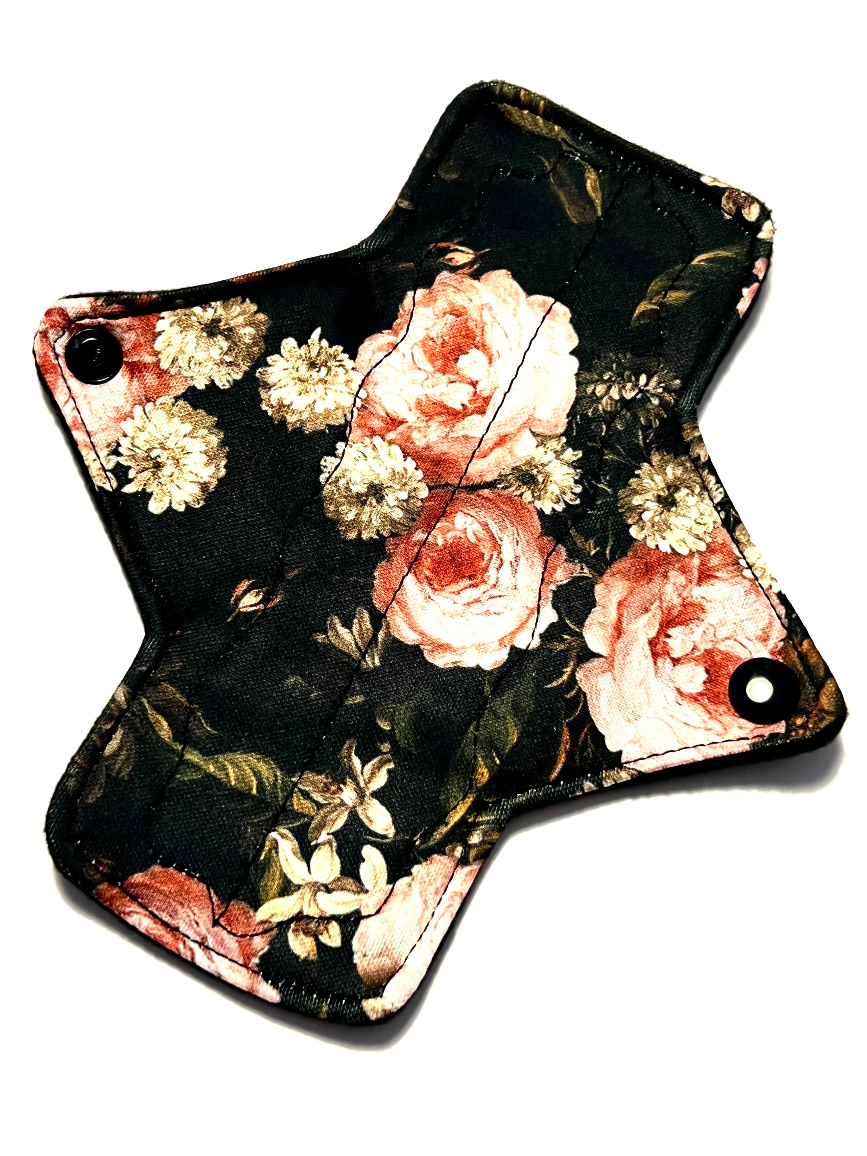 Night Blossoms Performance Piqué Reusable Cloth Pads