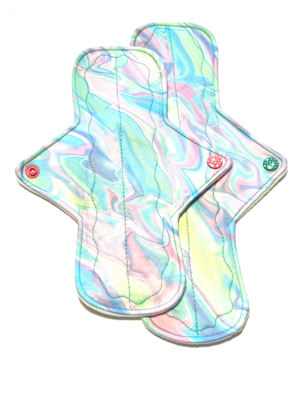 LIMITED EDITION Candy Swirl Performance Piqué 9 or 11 Inch Straight Style Reusable Cloth Pads