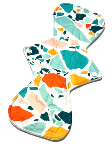 "Kaleidescope" Performance Piqué 11 Inch Curve or 13 Inch Reusable Cloth Pads